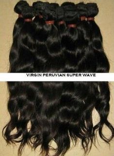   GRADE AAA VIRGIN PERUVIAN HUMAN HAIR SUPER WAVE SUPER QUALITY 2PC 18