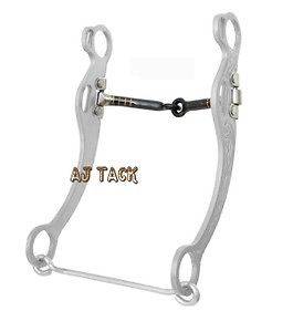 New Engraved Aluminum Bit 8” Snaffle Mouth Copper Inlay