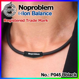 NOPROBLEM jewelry Titanium Band Power Necklace P045BW