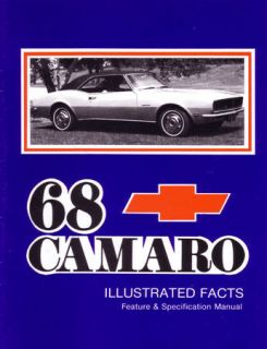 1968 Chevrolet Camaro Facts Features Sales Brochure Features Option 