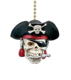 Newly listed Ships Captain Pirate Skull Matey Ceiling Fan Light Pull