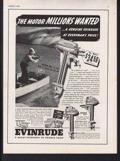 1939 EVINRUDE MATE BOAT MOTOR ENGINE OUTBOARD NAUTICAL MILWAUKEE WI 