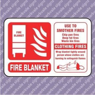 150x100 Fire Blanket Fire Extinguisher ID Sign (SP87)