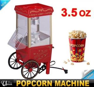 New 3.5OZ Red Mini Popcorn Machine Maker Popper Cart Commercial 