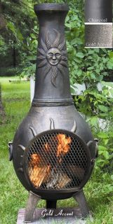Sun Stack Chiminea Gas Outdoor Fireplace, 2 Finishes