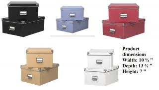 Ikea Kassett magazine box storage with lid 2pack NEW IKEA LOTS OF 