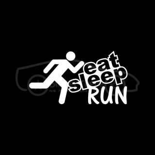   RUN Sticker Running Vinyl Decal Marathon 13.1 Race 26.2 Fitness Health
