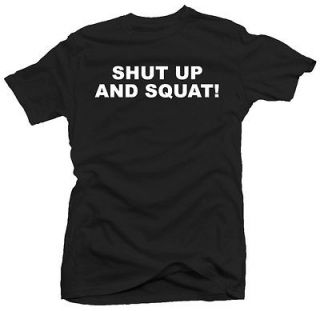  Squat Gym Workout Fitness Funny Health Muscle Body Building T shirt