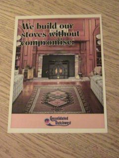 1986 CONSOLIDATED DUTCHWEST ADVERTISEMENT WOODSTOVE AD