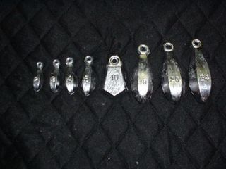 bank sinkers lot 10  16 oz   lead fishing weights   made from a do it 