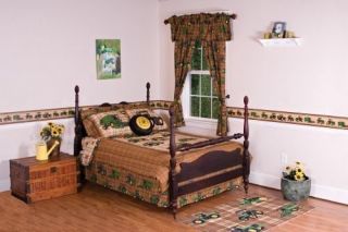 NEW LICENSED JOHN DEERE DEER TRADITIONAL BED SKIRT GREEN TRACTOR LOGO