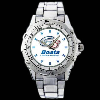 Yamaha G3 Boats Logo Stainless Steel Wrist Watch