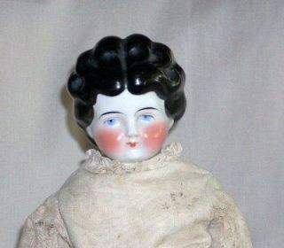 Antique Molded Hair Shoulder Head Porcelain Doll 19 in