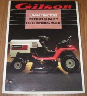 Gilson Lawn Tractors Sales Showroom Brochure 09 / 1985