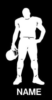 Football Player with Name Vinyl Sports Decal 8161