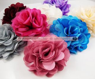 Pic Silk Flower Brooch Pins Clips Accessory New