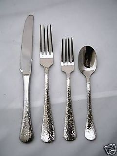 Hammered Flatware Pattern 18/10SS 12 4pc Place Settings