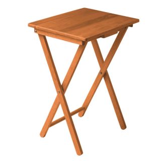 PORTABLE ANTIQUE TABLE   TV/ SNACK FOLDING PINE TABLE