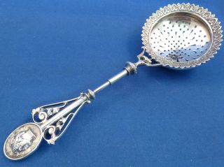 MEDALLION BY WOOD & HUGHES COIN SILVER SUGAR SIFTER