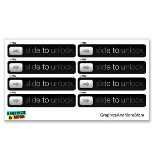 Slide To Unlock   Set of 8   Window Bumper Locker Stickers