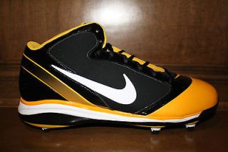 New Mens NIKE AIR FLASHPOINT Football Cleats Black/Yellow