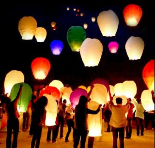   Chinese KongMing Wishing Fly Sky Lanterns Fire Lamp for Party Wedding