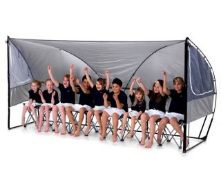 Portable QuickPlay Football Team Shelter AND QuickPlay 9 Seater Bench