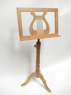 NEW BEAUTIFUL SOLID SYCAMORE WOOD REGENCY MUSIC STAND ~ BLEMISHED