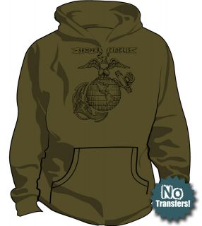 Semper Fidelis Fi USMC Marines Corps Military Hoodie