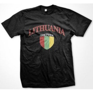 Lithuania Crest Lithuanian Flag Nationality Ethnic Country Pride Mens 