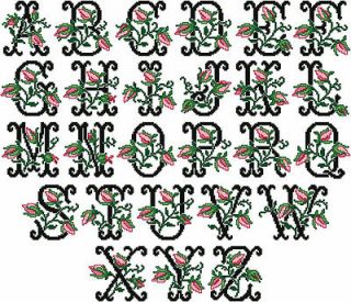 ABC Designs Old Fashioned Charm Machine Embroidery Font in Cross 