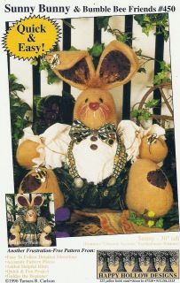 SUNNY BUNNY & BUMBLE BEE FRIENDS PATTERN ~ HAPPY HOLLOW