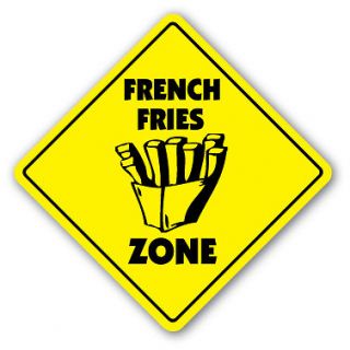FRENCH FRIES ZONE Sign fry fryer concessions trailer restaurant food 