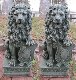 LION STATUES PATIO OR DRIVEWAY STATUE PAIR NEW