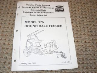 Ford New Holland Model 175 Round Bale Feeder Dealers Parts Book