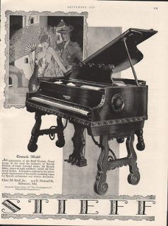 FP 1927 STIEFF GRANADA MODEL PIANO MUSIC ENTERTAINMENT INSTRUMENT 