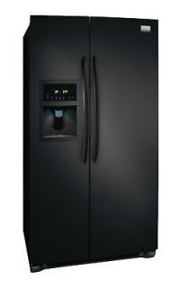 NEW Frigidaire 26 Cu Ft Side by Side Black Refrigerator FGUS2632LE