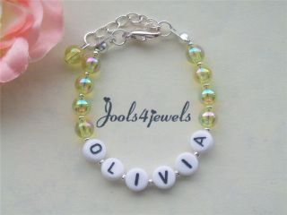 SALE Personalised Acrylic Bead Bracelet Any Name & Colour SALE£1.85 