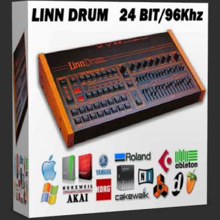   Lin Drum Lindrum Linndrum 24 bit wav 1980s electro funk pop samples