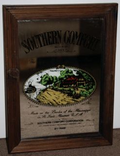   Southern Comfort Whisky Pub Bar Mirror Original Framed Breweriana