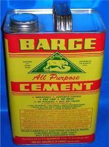 Barge Original All Purpose Cement 1 Gallon (1GA  4QT) Quabaug New Tin 