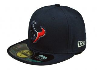  59FIFTY FITTED NFL HOUSTON TEXANS NAVY HAT CAP ON FIELD SIDELINE 5950