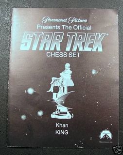 Franklin Mint Star Trek 25th Ann Chess   Khan Book