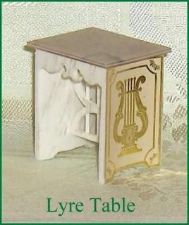 Ideal Petite Princess Lyre Table Dollhouse Furniture