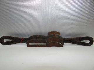  Unusual Double Bladed Cast Iron Furniture Making Edging Rounding Plane