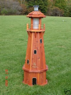 Octagon Electric and Solar Powered Cedar Lighthouse