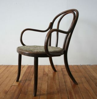   Deco Chair Armchair Bentwood Bedroom Occasional Chair 1930s 40s Rattan