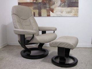 Ekornes Stressless Recliner Lounge Chair Danish Modern Leather Med 
