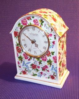 Porcelain Rose Garden Quartz Clock by Baum Bros Formalities