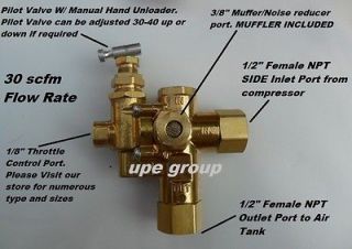 Gas Air Compressor discharge Unloader check valve pilot valve combo 95 